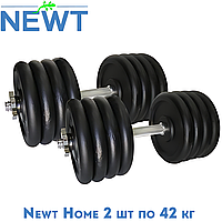 Гантели разборные стальные с покрытием разборные гантели для тренировок Newt Home 2 шт по 42 кг
