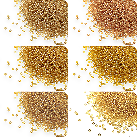 Бісер Matsuno Японія №11/0 відтінки золотого 50г