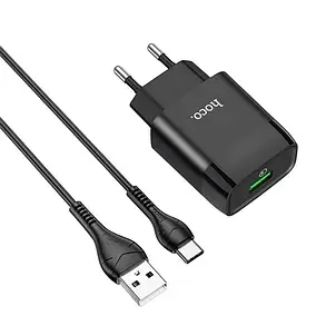 МЗП Type C 18W/3A/QC3.0 C72Q Hoco black, фото 1