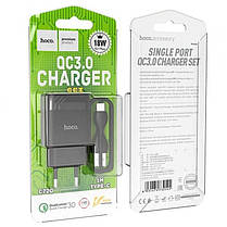 МЗП Type C 18W/3A/QC3.0 C72Q Hoco black, фото 5
