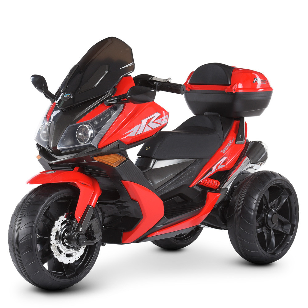 Дитячий мотоцикл Bambi Racer M 4852EL, 1 акумулятор 12V7AH, 2 мотори 35W, шкіра, EVA