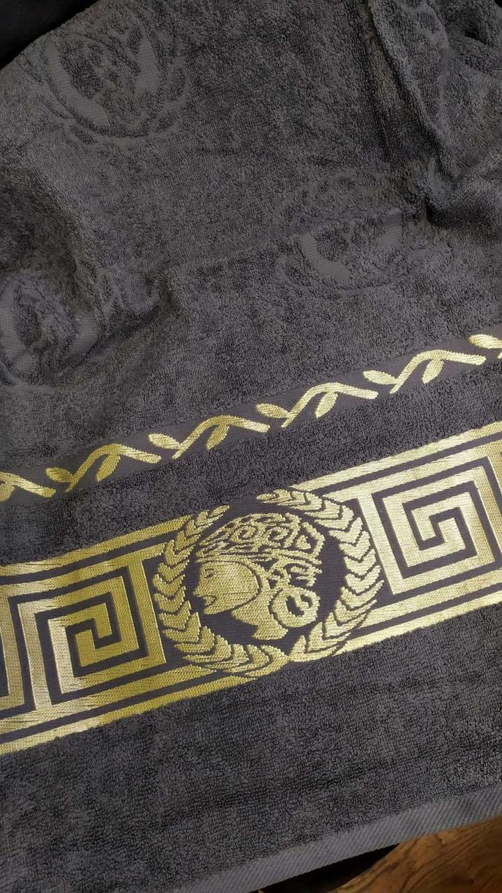 Рушник сауна 100х150см Цезар Parisa Home Узбекистан сірий  430г/м