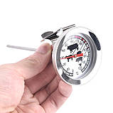 Термометр для мяса BBQ Grill ТР-120H механічний нержавіючий корпус з кліпсою, фото 2