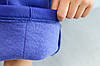 Костюм для дівчинки утеплений турецька тринитка на флісі кофта реглан і штани палацо-колір синій, фото 7