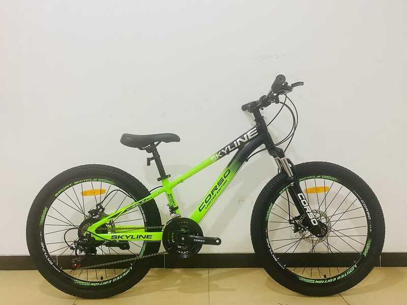 Велосипед Спортивний Corso «SkyLine» 24" дюймів SL- 24125 (1) рама алюмінієва 11’’, обладнання Shimano 21 швидкість, зібран на 75%