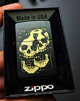 Зажигалка Zippo Black Matte с персональным дизайном Именная зажигалка на подарок