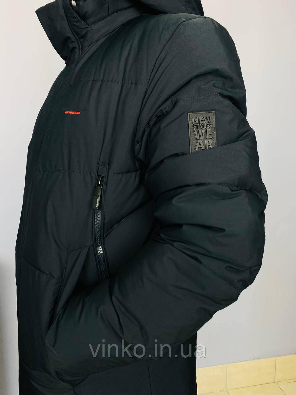 Мужская зимняя куртка длиная Zaka 48 - фото 4 - id-p1969389672