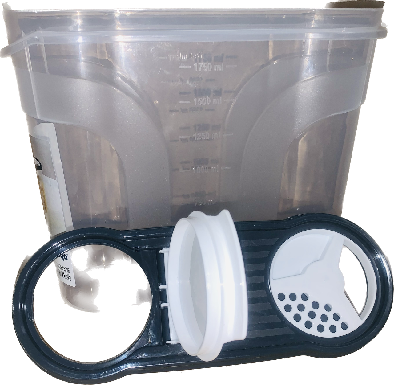 Контейнер для сипучих з клапаном и дозаторами 2150 мл, фото 1