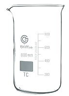 Стакан EximLab 800 мл высокий с носиком, стекло