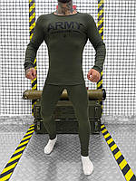 Спортивный мужской термо костюм олива, Качественное тактические термобелье XL