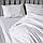 Комплект постільної білизни на резинці Страйп світло-сірий (двоспальний), фото 4