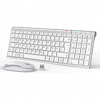 Комплект Беспроводной Клавиатура + Мышь IClever GK03 2.4G White (DT) УЦЕНКА