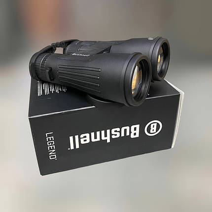 Бінокль Bushnell Legend Black 10x50 мм, IPX7, Чорний, водонепроникний, наший ремінь, чохол, фото 1