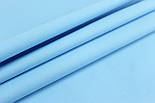 Однотонна польська бязь небесно-блакитного кольору 135 г/м2 №1823, фото 4