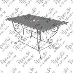 Стільниця 885х1485 з отвором під парасольку D-50мм Арт. 68.007.01