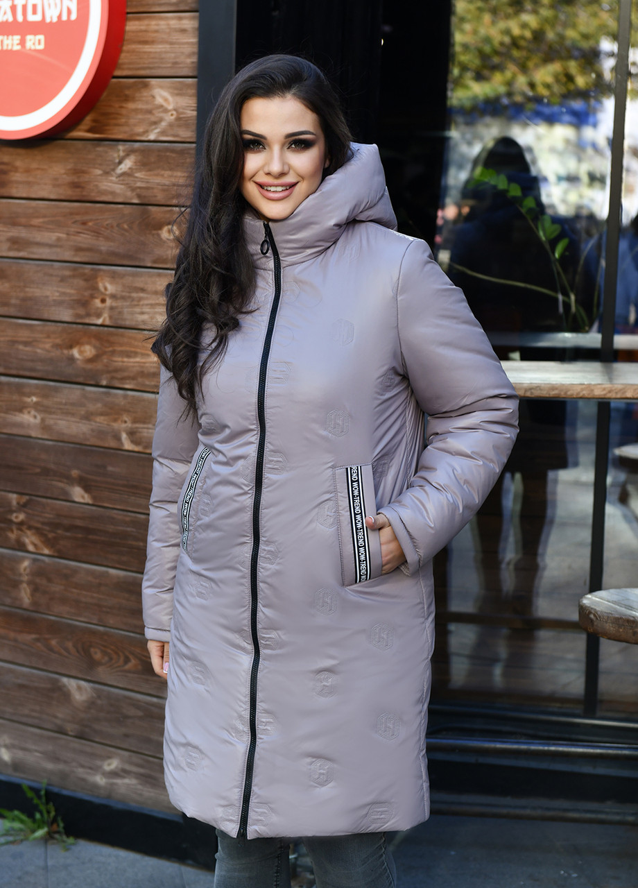 Женская зимняя куртка пальто удлиненная на силиконе батал 48-50 разные цвета - фото 1 - id-p1969407504