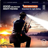 Ліхтар налобний зі світлодіодами, налобний ліхтар з акумулятором, налобні ліхтарики, налобний ліхтар XPE LED, фото 4