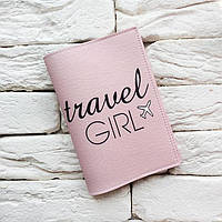 Обложка для паспорта Travel girl 2 (розовый)