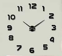 Часы настенные 3D "DIY CLOCK" черные от 50 до 70см (ZH521-B)