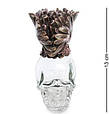 Декоративна статуетка-флакон скляний череп у єгипетському головному уборі від італійського бренду Veronese, фото 4