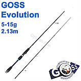 Вудилище спінінга ШТ2 Goss Caiman A01-213 5-15g 2,13м *, фото 2