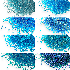 Бісер Matsuno Японія №11/0 відтінки лазурного 50г