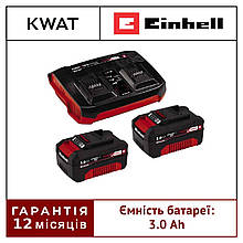 Акумулятори та зарядний пристрій на два акумулятори Einhell 18V 2x3.0Ah Twincharger Kit для інструментів
