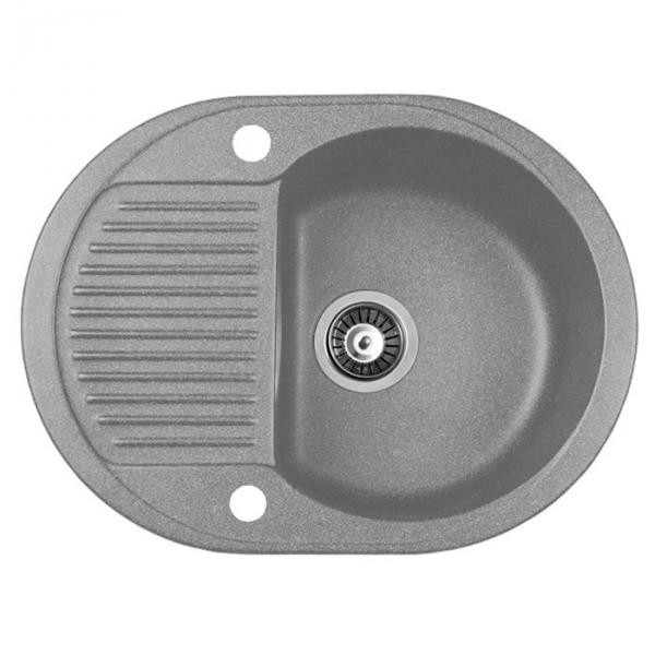 Гранітна плита, мийка з крилом Fancy Marble Yuta сіра