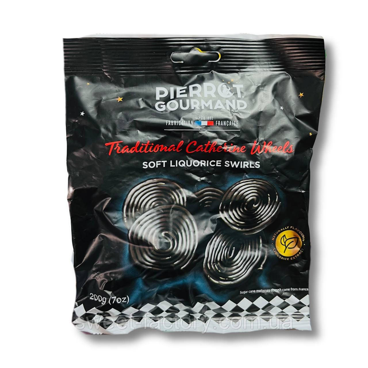 Лакричні цукерки Pierrot Gourmand Soft Liquorice Swirls 200g, фото 1