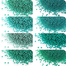 Бісер Matsuno Японія №11/0 відтінки бірюзового 50г