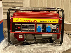 Електрогенератор бензиновий Gasoline AAA-3000 2.8кВт комбінований бензин ручний стартер