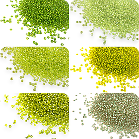 Бісер Matsuno Японія №11/0 відтінки салатового 50г