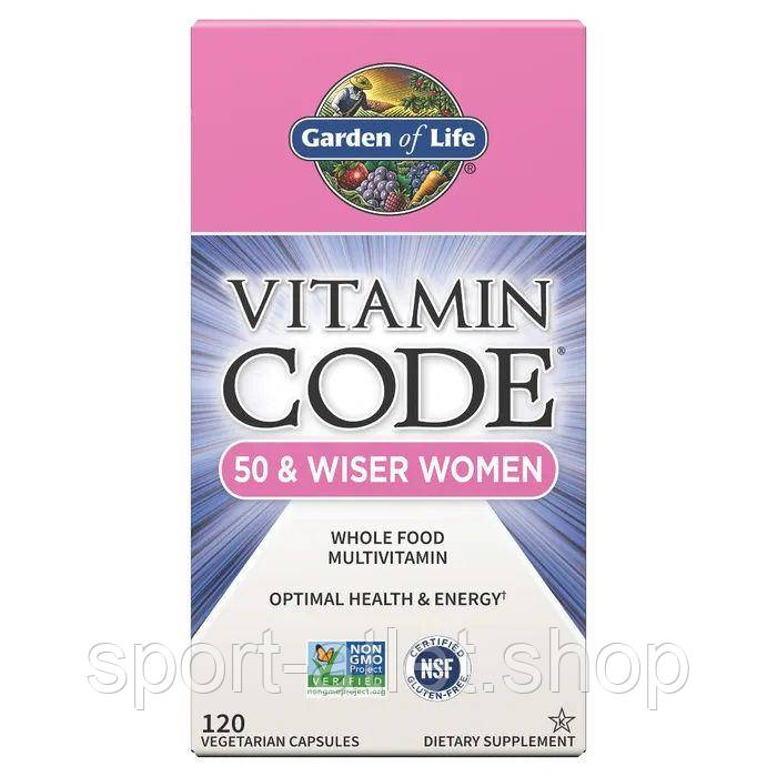 Вітаміни та мінерали Garden of Life Vitamin Code 50 & Wiser Women, 120 вегакапсул