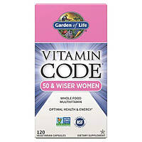 Витамины и минералы Garden of Life Vitamin Code 50 & Wiser Women, 120 вегакапсул