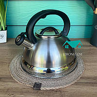Чайник зі свистком 3 л із неіржавкої сталі Maestro MR-1313 Чайник для індукційної плити Чайник