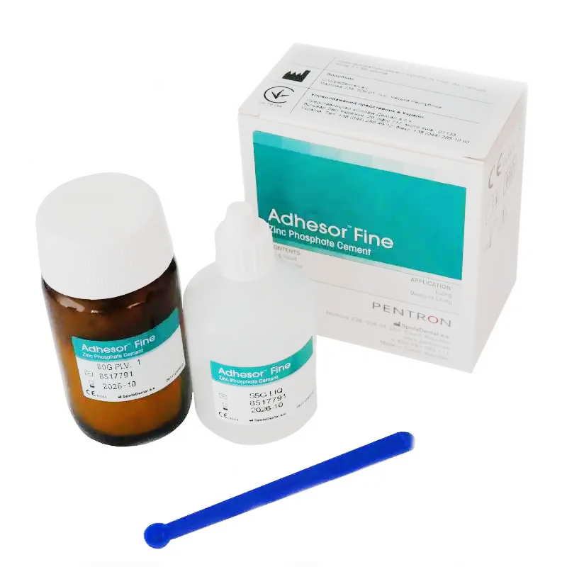 Adhesor Fine (Адгезор Файн), 2 флакони, цемент для фіксації, Spofadental