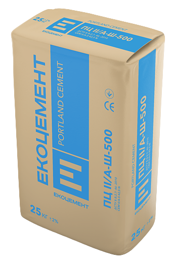 Цемент ПЦ-ІІ/АШ-500 EcoCement (25 кг)