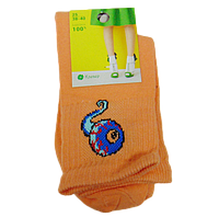 Шкарпетки Клевер бавовняні 38-40 жовтогарячі