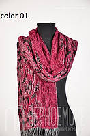 Жіночий зимовий шарф бордового кольору