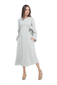Жіноча сукня міді елегантна полинь з бічними зав'язками Modna KAZKA MKVM3928.7
