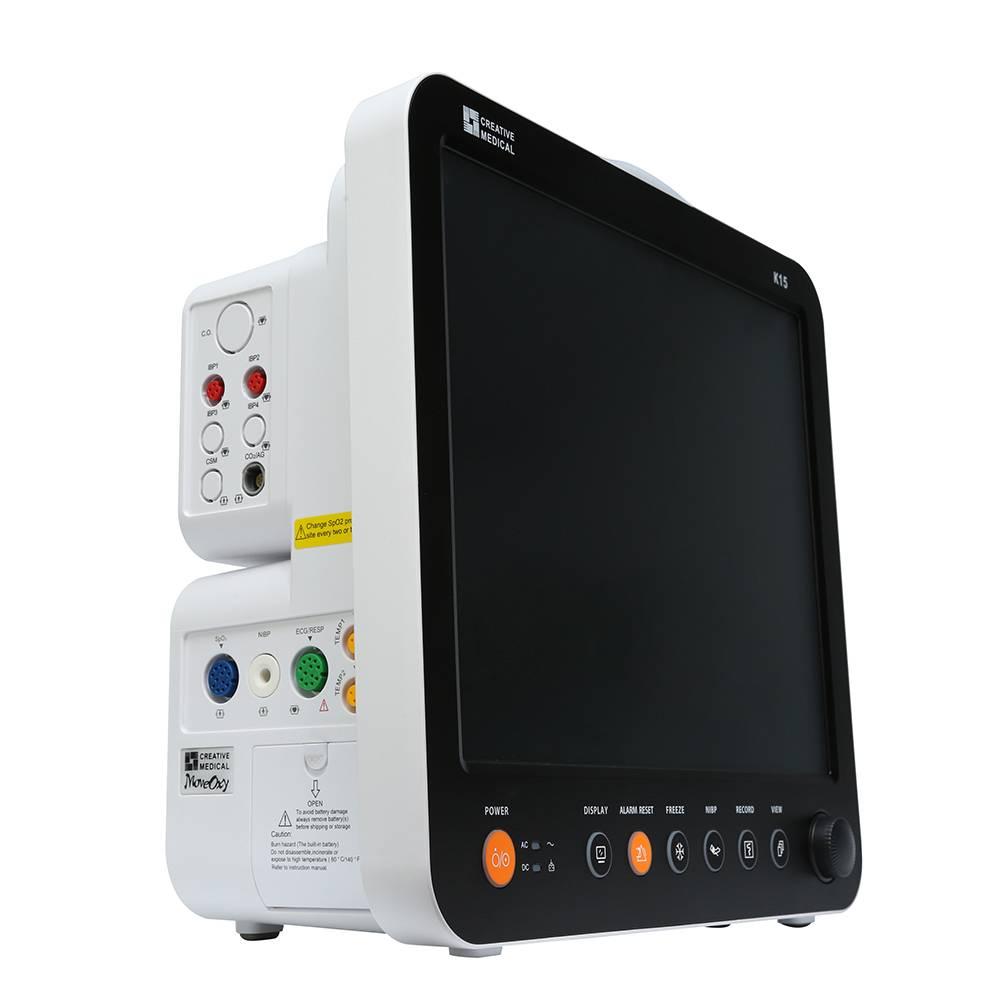 Універсальний монітор пацієнта з сенсорним екраном і ETCO2" 15 K15 Creative Medical, (5113)