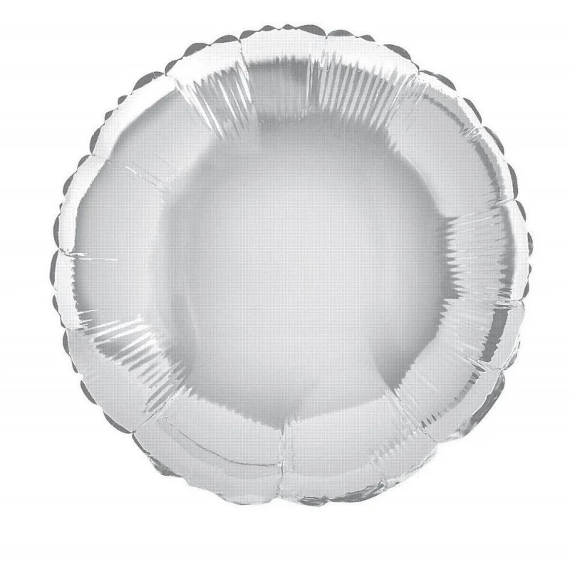 Фольгована кулька "Круг" срібна металік 18"(45см) 1шт.