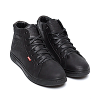Мужские зимние кожаные ботинки Levis Classic Black, мужские модные ботинки из натуральной кожи 41, 27