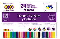 Пластилін ZiBi 24 кольорів 480г Kids Line ZB.6236