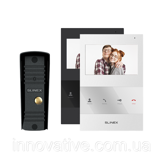 Комплект домофона Slinex SQ-04 + ML-16HR (Чорно-білий), фото 1