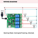 WiFi реле Sonoff 4 канали 7-32 в USB 5в, фото 5