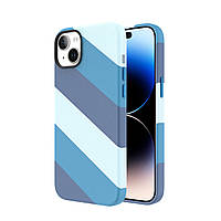 Цветной чехол для iPhone 15 с магнитом MagSafe VOKAMO Blue (NVK010809)
