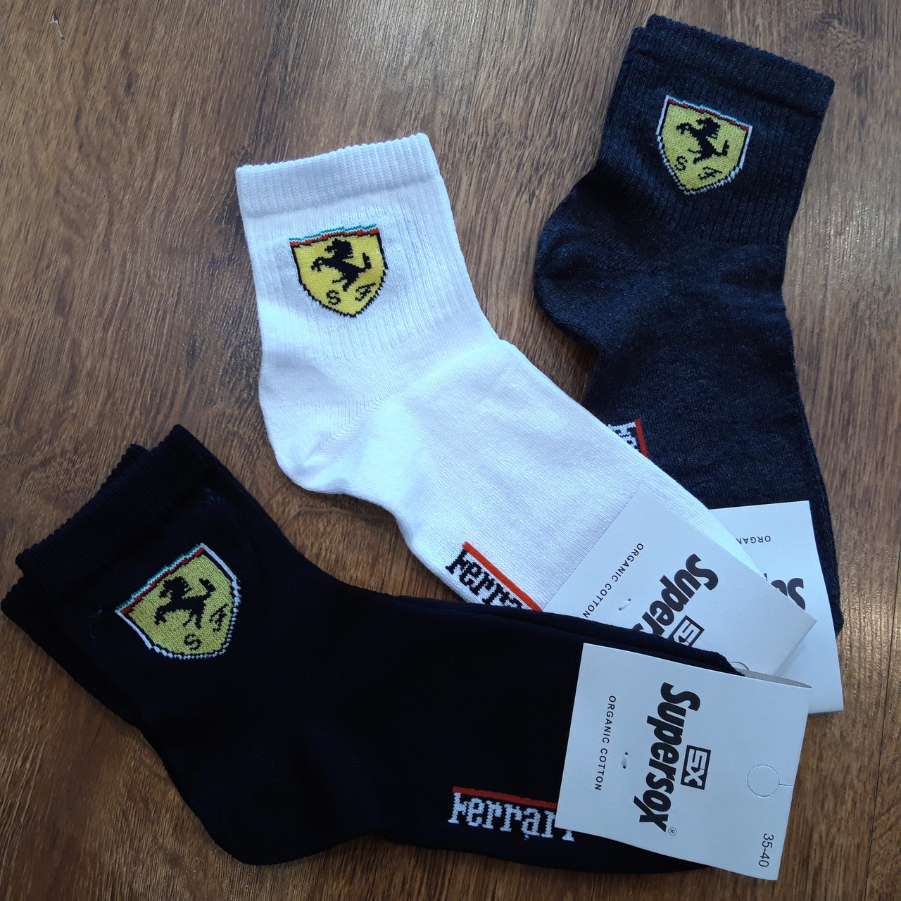 Жіночі шкарпетки з широкою резинкою "Supersox" 35-40 / 12 пар