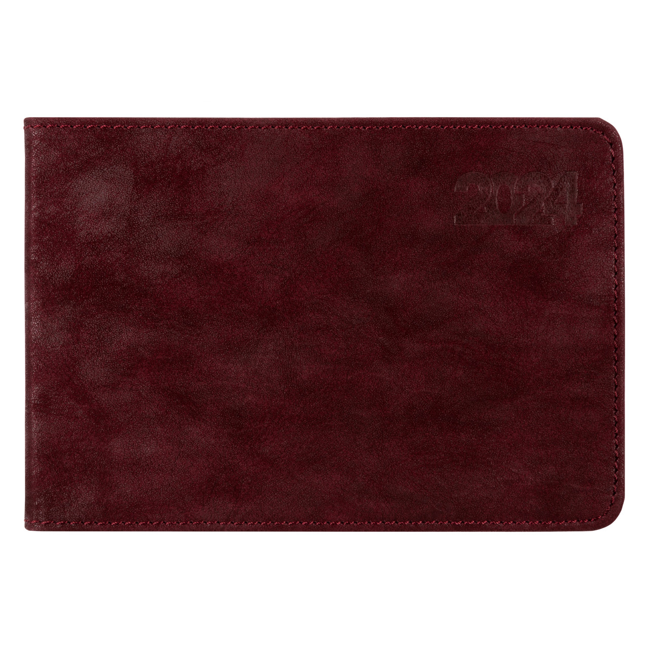 Щотижневик 10х15см Leo Planner датований 2024 Case бургунді 128 стор, фото 1