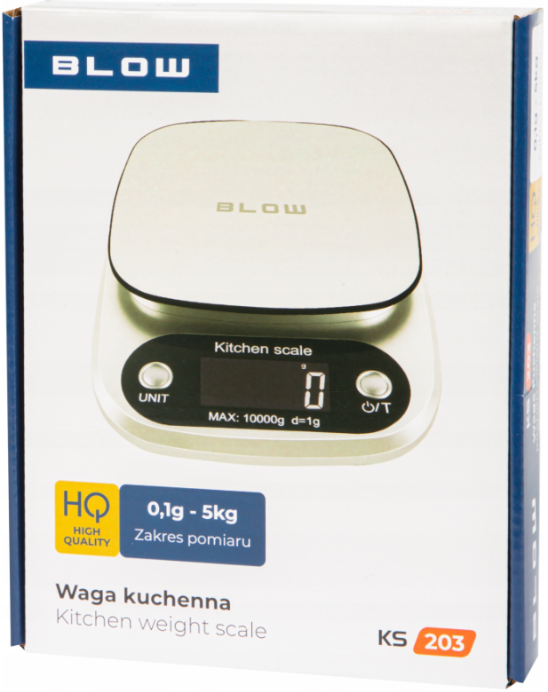 Характеристики Кухонные весы до 5 кг BLOW KS203